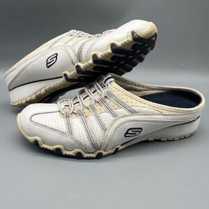 Y2K Skechers D-Lites Mule Sneakers‎ Wmns 7.5 White Blue Slip-on Shoe Slides